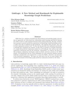 LinkLogic: A New Method and Benchmark for Explainable Knowledge Graph
  Predictions