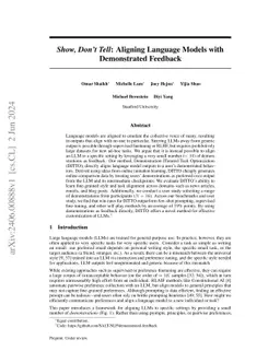 Aligning Language Models with Demonstrated Feedback