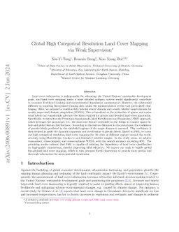 Global High Categorical Resolution Land Cover Mapping via Weak
  Supervision
