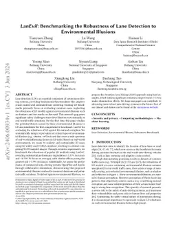 LanEvil: Benchmarking the Robustness of Lane Detection to Environmental
  Illusions