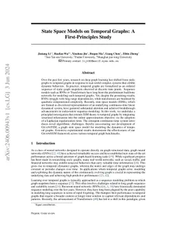 State Space Models on Temporal Graphs: A First-Principles Study