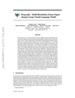 Dragonfly: Multi-Resolution Zoom Supercharges Large Visual-Language
  Model
