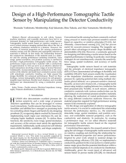 Design of a High-Performance Tomographic Tactile Sensor by Manipulating
  the Detector Conductivity