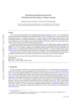 Distributional Refinement Network: Distributional Forecasting via Deep
  Learning