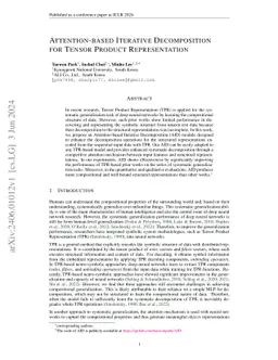 Attention-based Iterative Decomposition for Tensor Product
  Representation