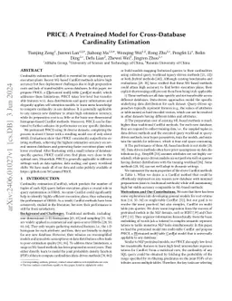 PRICE: A Pretrained Model for Cross-Database Cardinality Estimation
