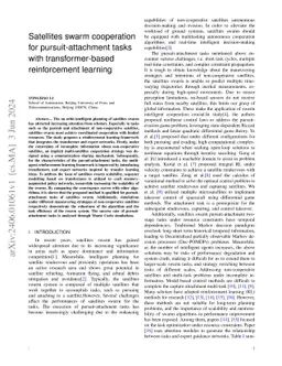 Satellites swarm cooperation for pursuit-attachment tasks with
  transformer-based reinforcement learning