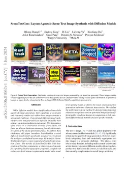 Layout-Agnostic Scene Text Image Synthesis with Diffusion Models