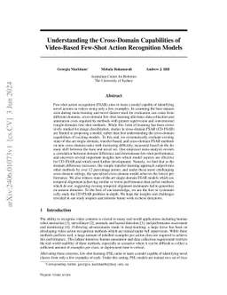 Understanding the Cross-Domain Capabilities of Video-Based Few-Shot
  Action Recognition Models