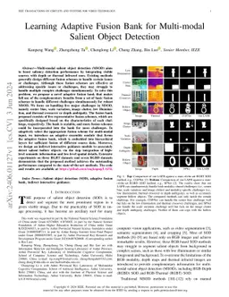 Learning Adaptive Fusion Bank for Multi-modal Salient Object Detection