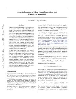 Agnostic Learning of Mixed Linear Regressions with EM and AM Algorithms