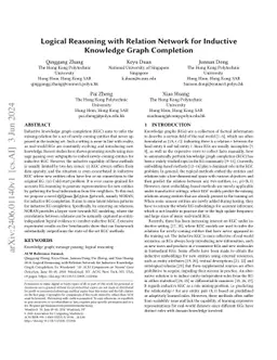 Logical Reasoning with Relation Network for Inductive Knowledge Graph
  Completion