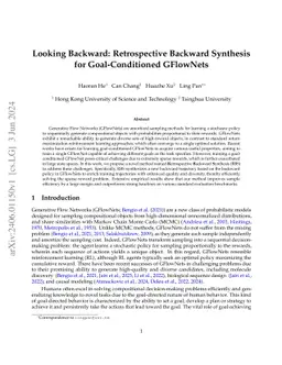 Looking Backward: Retrospective Backward Synthesis for Goal-Conditioned GFlowNets