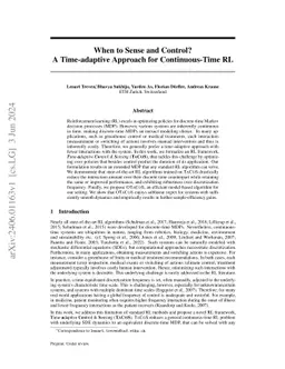 When to Sense and Control? A Time-adaptive Approach for Continuous-Time
  RL