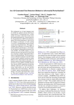 Are AI-Generated Text Detectors Robust to Adversarial Perturbations?
