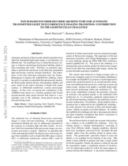 Patch-Based Encoder-Decoder Architecture for Automatic Transmitted Light
  to Fluorescence Imaging Transition: Contribution to the LightMyCells
  Challenge