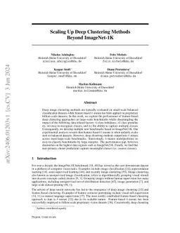 Scaling Up Deep Clustering Methods Beyond ImageNet-1K