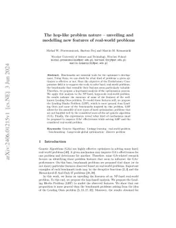 The hop-like problem nature -- unveiling and modelling new features of real-world problems