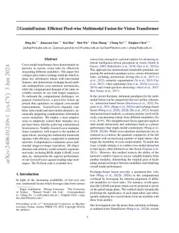 GeminiFusion: Efficient Pixel-wise Multimodal Fusion for Vision
  Transformer