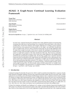 AGALE: A Graph-Aware Continual Learning Evaluation Framework
