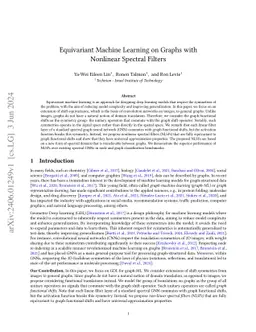 Equivariant Machine Learning on Graphs with Nonlinear Spectral Filters