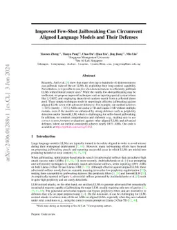 Improved Few-Shot Jailbreaking Can Circumvent Aligned Language Models
  and Their Defenses