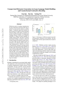 Unsupervised Distractor Generation via Large Language Model Distilling
  and Counterfactual Contrastive Decoding
