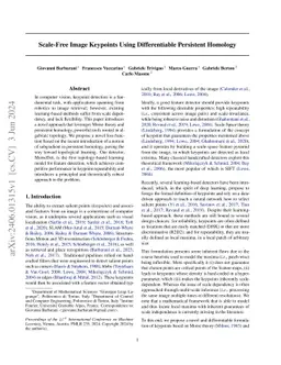 Scale-Free Image Keypoints Using Differentiable Persistent Homology