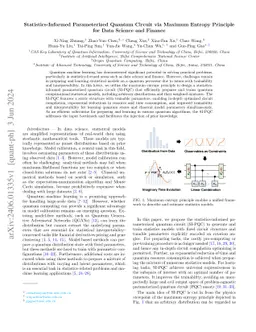 Statistics-Informed Parameterized Quantum Circuit via Maximum Entropy
  Principle for Data Science and Finance