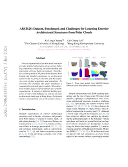 ARCH2S: Dataset, Benchmark and Challenges for Learning Exterior
  Architectural Structures from Point Clouds
