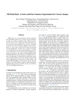 MP-PolarMask: A Faster and Finer Instance Segmentation for Concave
  Images