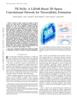 TE-NeXt: A LiDAR-Based 3D Sparse Convolutional Network for Traversability Estimation