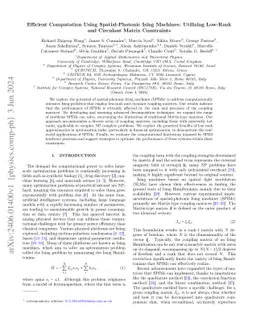 Efficient Computation Using Spatial-Photonic Ising Machines: Utilizing
  Low-Rank and Circulant Matrix Constraints
