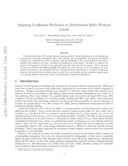Adapting Prediction Sets to Distribution Shifts Without Labels