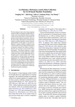 LexMatcher: Dictionary-centric Data Collection for LLM-based Machine
  Translation