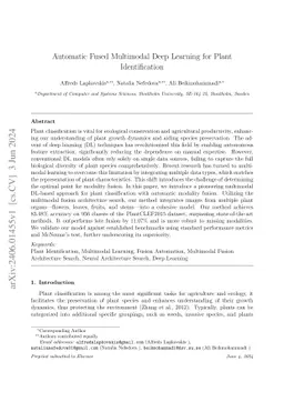 Automatic Fused Multimodal Deep Learning for Plant Identification