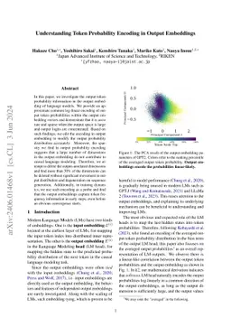 Understanding Token Probability Encoding in Output Embeddings
