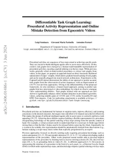 Differentiable Task Graph Learning: Procedural Activity Representation and Online Mistake Detection from Egocentric Videos