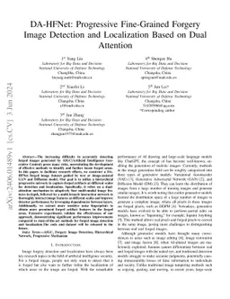 DA-HFNet: Progressive Fine-Grained Forgery Image Detection and
  Localization Based on Dual Attention
