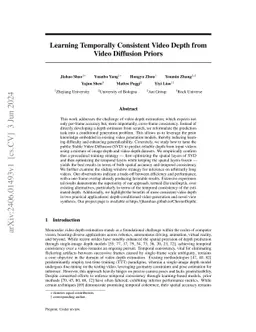 Learning Temporally Consistent Video Depth from Video Diffusion Priors