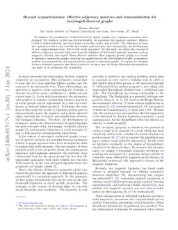 Beyond symmetrization: effective adjacency matrices and renormalization
  for (un)singed directed graphs