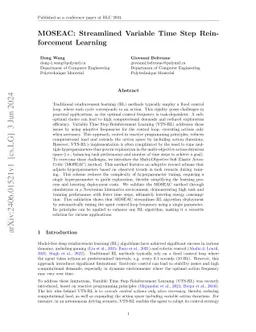 MOSEAC: Streamlined Variable Time Step Reinforcement Learning