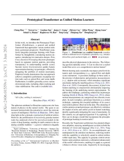 Prototypical Transformer as Unified Motion Learners