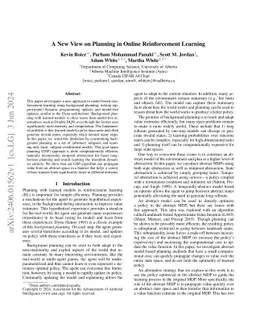 A New View on Planning in Online Reinforcement Learning