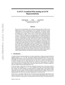 LoFiT: Localized Fine-tuning on LLM Representations
