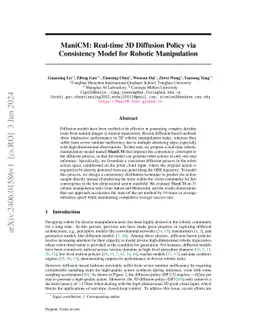 ManiCM: Real-time 3D Diffusion Policy via Consistency Model for Robotic Manipulation