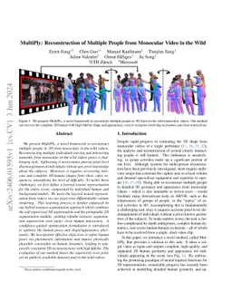MultiPly: Reconstruction of Multiple People from Monocular Video in the
  Wild