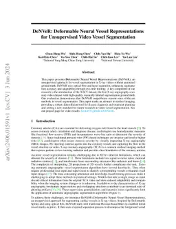 DeNVeR: Deformable Neural Vessel Representations for Unsupervised Video Vessel Segmentation