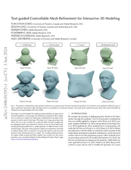 Text-guided Controllable Mesh Refinement for Interactive 3D Modeling