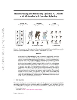 Reconstructing and Simulating Dynamic 3D Objects with Mesh-adsorbed
  Gaussian Splatting